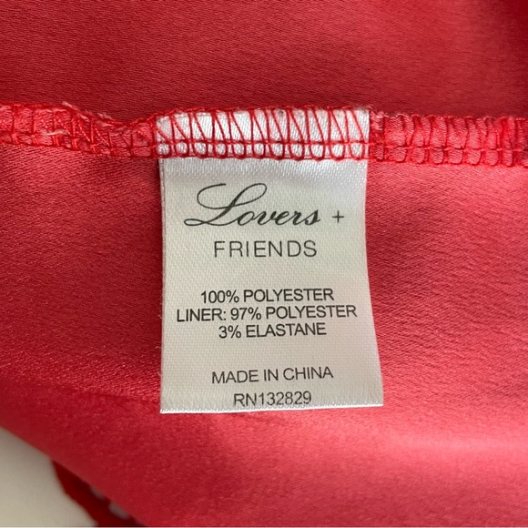 Lovers + Friends Caspian Red Sleeveless Mini Lace Shift Dress Medium - Picture 5 of 5